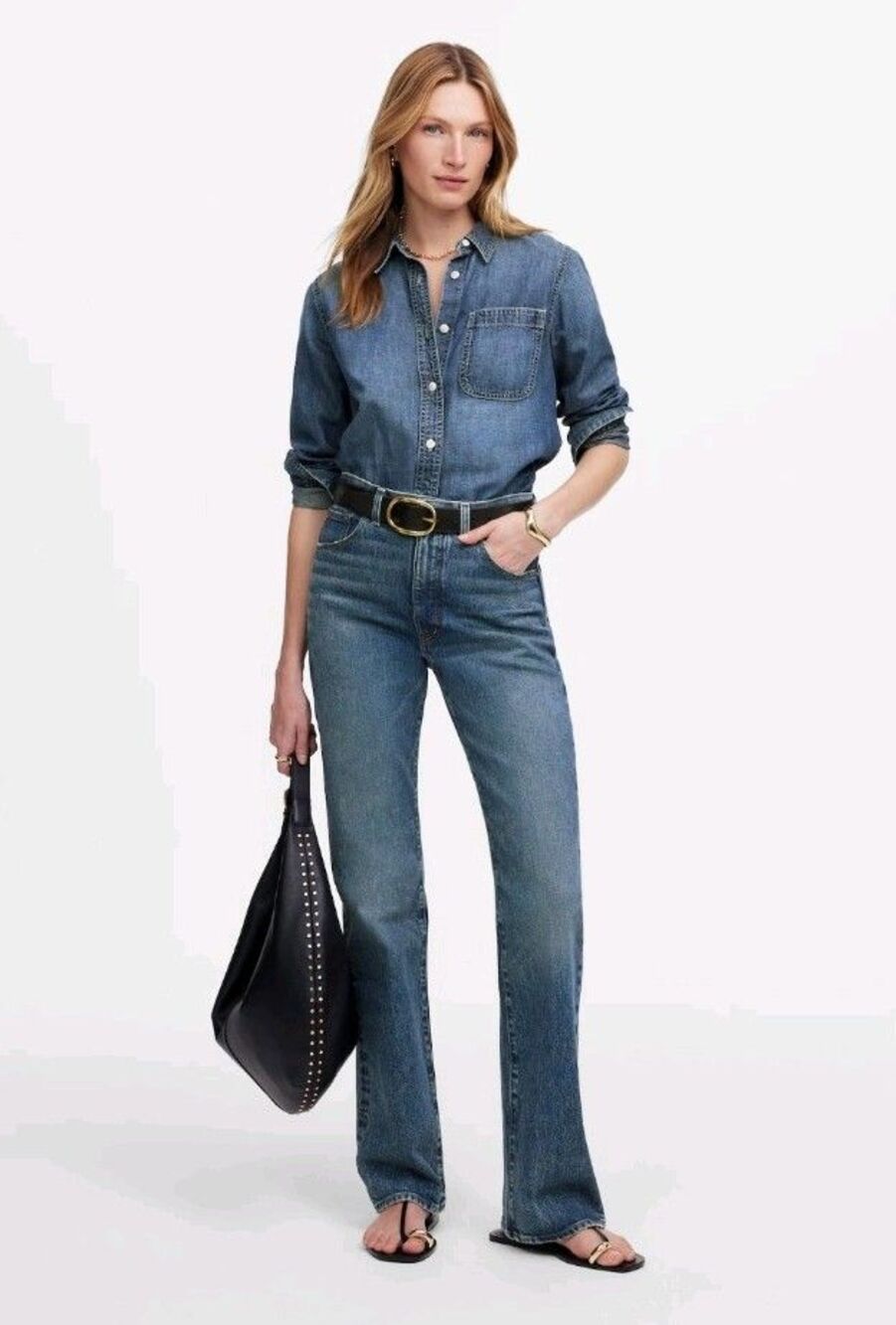 Madewell Relaxed Bootcut Jeans High Rise Comfort Stretch Size 30×31 148$ retail - Picture 2 of 7